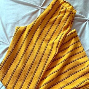 Flare Yellow Striped Pants